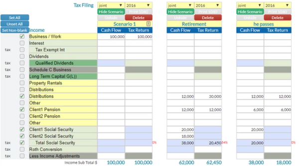 Tax Advisor - screen shot